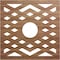 Ekena Millwork Chevron Wood Fretwork Pierced Ceiling Medallion, Walnut, 22"OD x 5 3/4"ID x 3/8"T CMWP22X22X0375CHWA - alternate 1